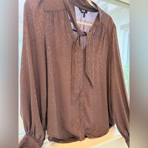 100% Silk PAIGE mauve Blouse